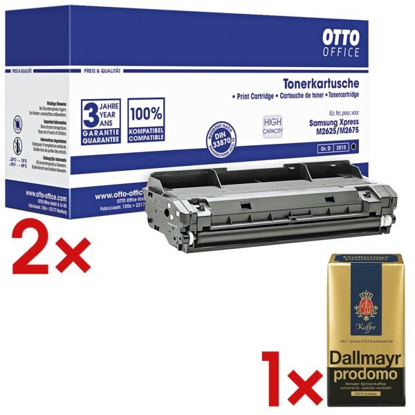 OTTO Office 2x Toner ersetzt Samsung »MLT-D116L/ELS«inkl. Kaffee gemahlen »Prodomo« 500 g OTTO Office 2x Toner ersetzt Samsung »MLT-D116L/ELS«inkl. Kaffee gemahlen »Prodomo« 500 g