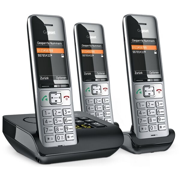 Gigaset Schnurloses Telefon-Set mit Anrufbeantworter COMFORT 500A trio
