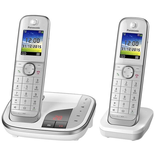 Panasonic Schnurloses Telefon-Set mit Anrufbeantworter KX-TGJ322GW