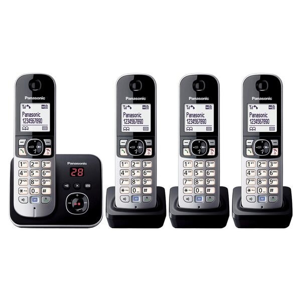 Panasonic Schnurloses Telefon-Set mit Anrufbeantworter KX-TG6824GB