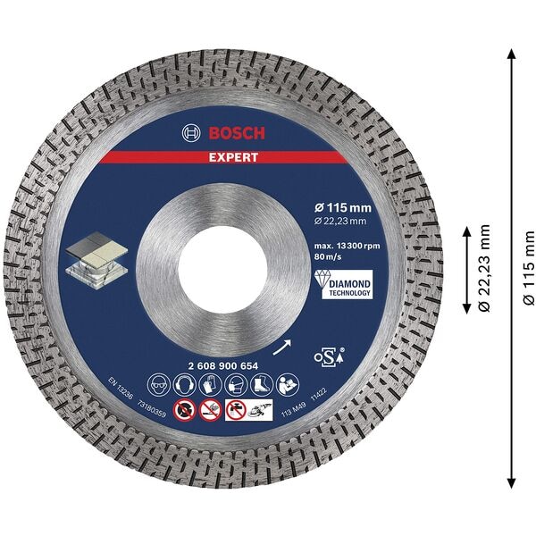 BOSCH Diamant-Trennscheibe »EXPERT HardCeramic« 11.5 cm
