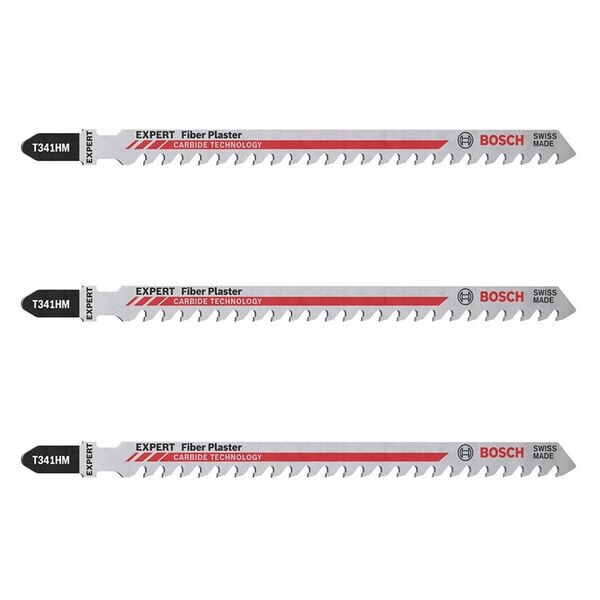 BOSCH Stichsgebltter EXPERT Fiber Plaster T 341 HM 3 Stck
