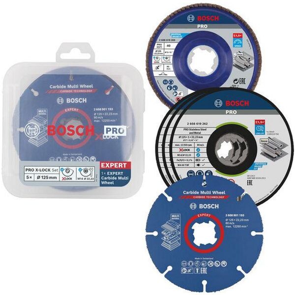 BOSCH Schrupp- und Trennscheiben-Set »PRO X-LOCK« 12.5 cm