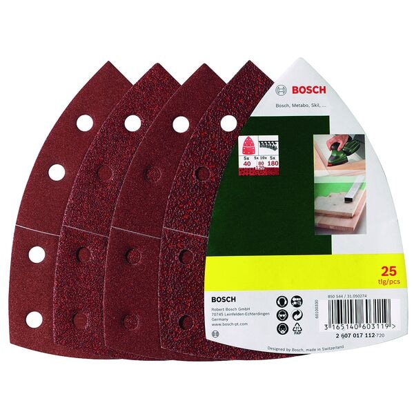 BOSCH Schleifpapiere-Set 25-teilig