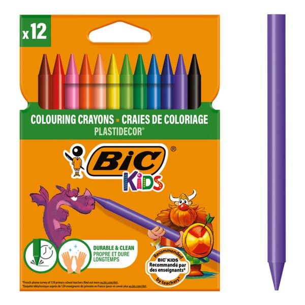 BIC 12er-Pack Wachsmalstifte »KIDS PLASTIDECOR®« BIC 12er-Pack Wachsmalstifte »KIDS PLASTIDECOR®«
