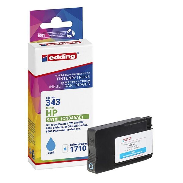 Edding Tintenpatrone ersetzt HP »951XL« EDD-343 cyan