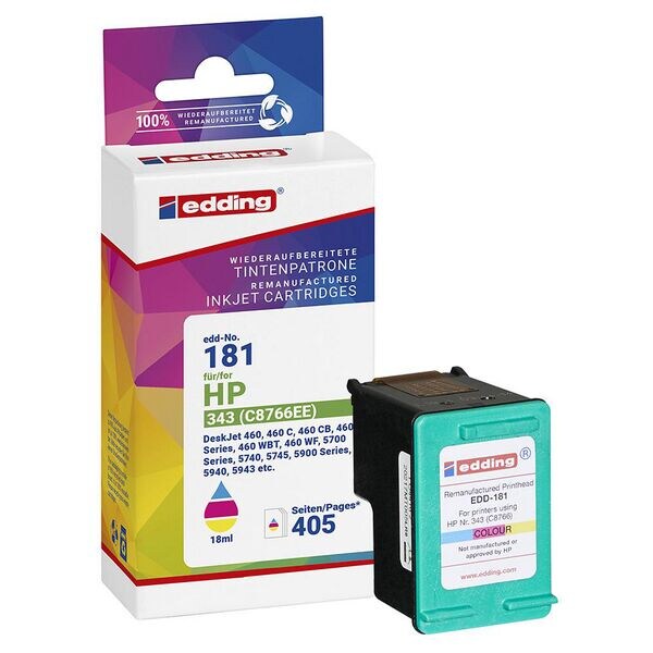 Edding Tintenpatrone ersetzt HP »343« EDD-181 color