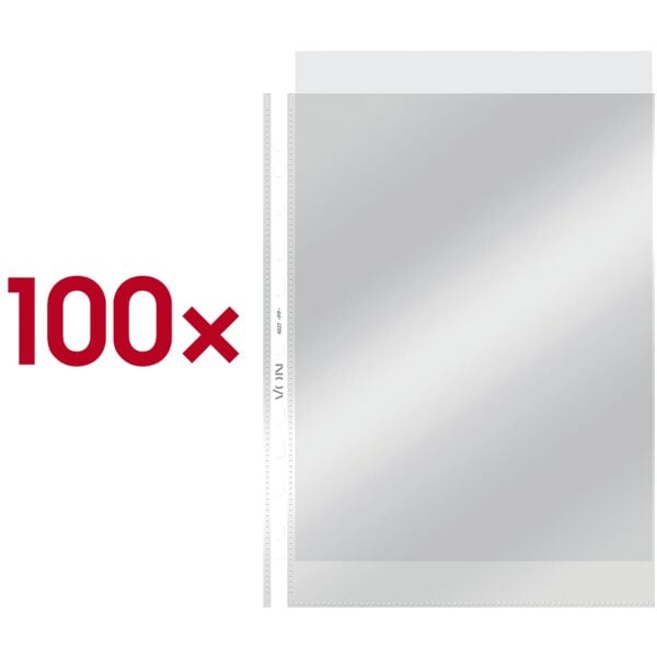 VON by Leitz Prospekthüllen A4 glatt/glasklar, oben offen - 100 Stück