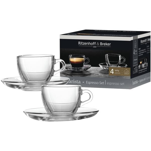 Ritzenhoff & Breker Espressotasse mit Untertasse Barista 80 ml 4 Stück Ritzenhoff & Breker Espressotasse mit Untertasse Barista 80 ml 4 Stück