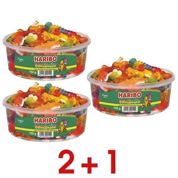 Haribo 2+1 Aktion: Fruchtgummi »Phantasia« Party Box 750 g Haribo 2+1 Aktion: Fruchtgummi »Phantasia« Party Box 750 g