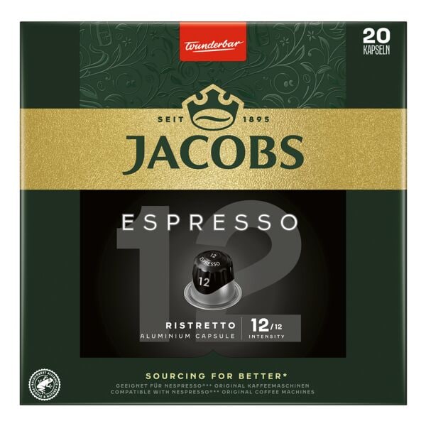 Jacobs Espresso 12 Ristretto Kaffeekapseln 104 g