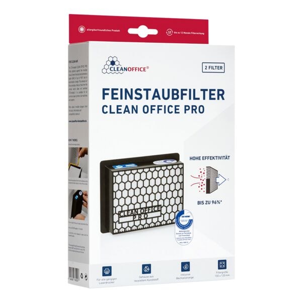 2er-Pack Feinstaubfilter CLEAN OFFICE PRO