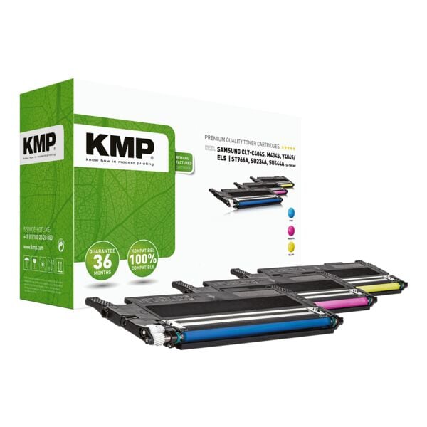 KMP Toner-Set ersetzt Samsung CLT-C404S, M404S, Y404S blau, rot, gelb