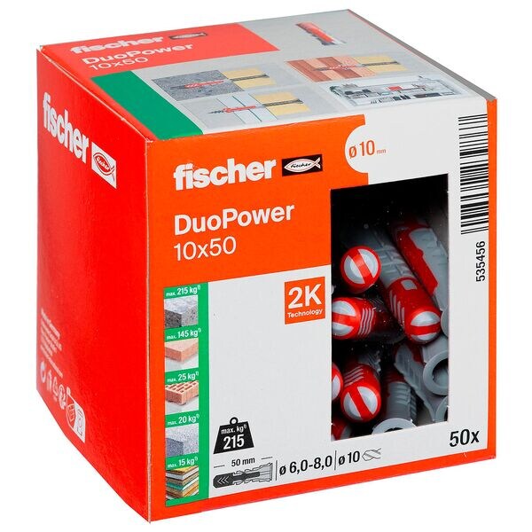 fischer Universaldbel-Sortiment DuoPower 10x50 2K 50 Stck