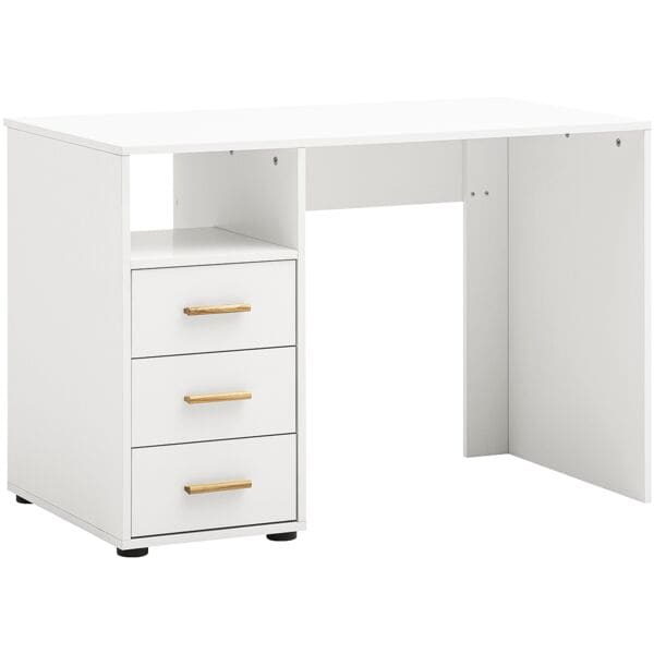 Mbelpartner Schreibtisch Torge 109 cm, Wangen-Fu wie Tischplatte