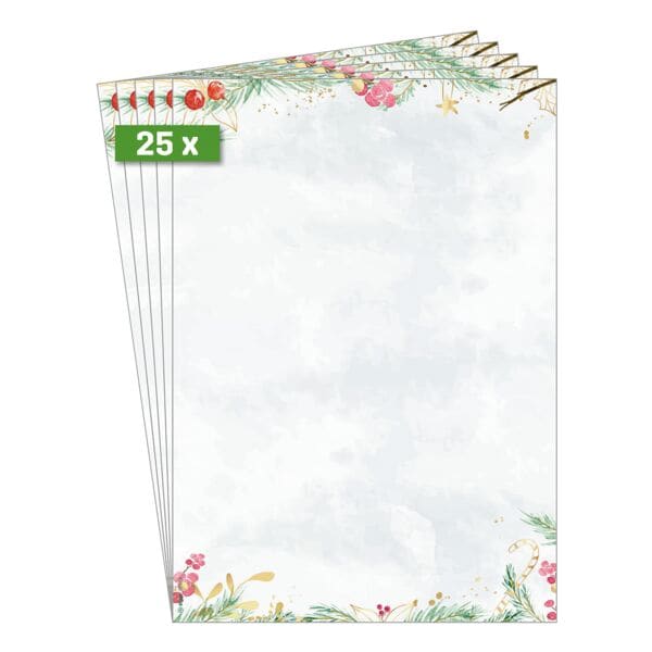 Sigel Weihnachts-Motivpapier Christmas Magic Watercolor DP608 A4 25 Stck