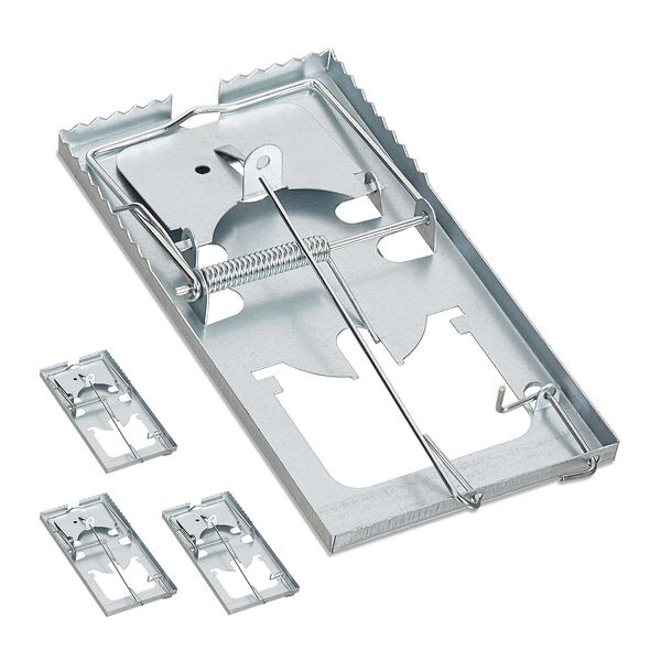 relaxdays 4er-Set Rattenfalle mechanisch