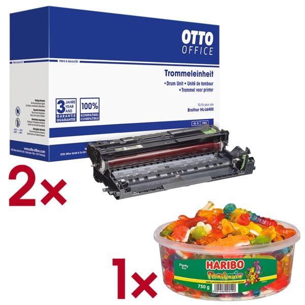 OTTO Office 2x Trommel »DR3400«inkl. Fruchtgummi »Phantasia« Party Box 750 g