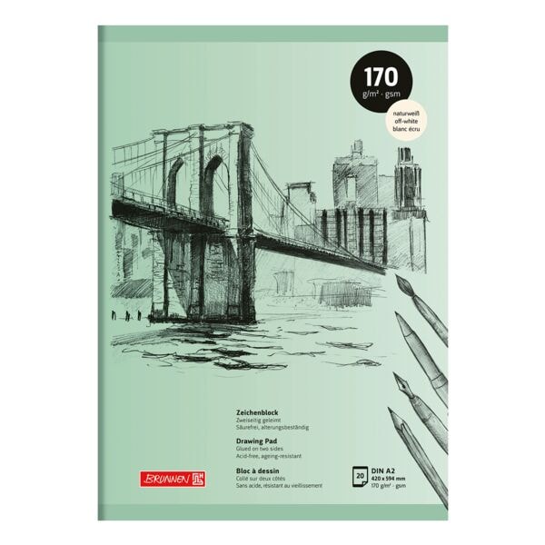 Brunnen Zeichenblock A2 170 g/m 20 Blatt