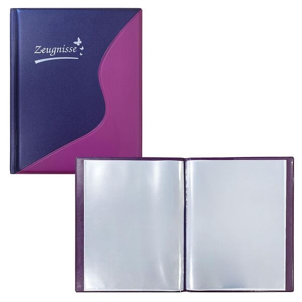 idena Zeugnismappe DIN A4 violett/blau