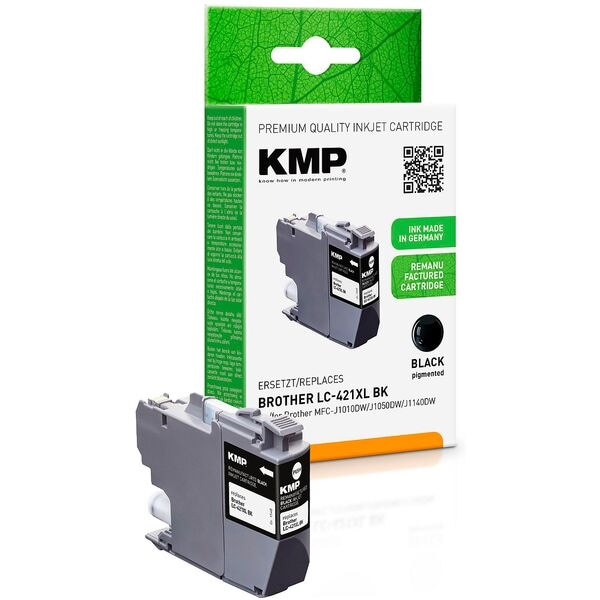 KMP Tintenpatrone ersetzt Brother LC-421XLBK schwarz