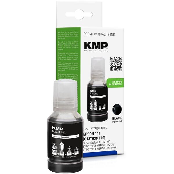 KMP Tintenflasche ersetzt Epson 111 (T03M140) schwarz