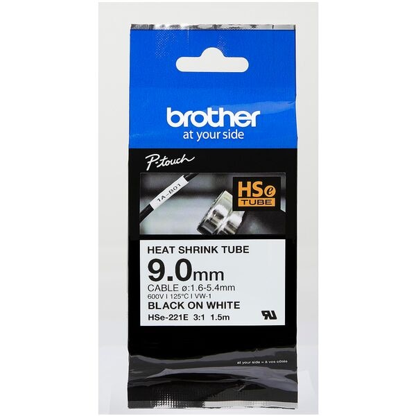Brother Schrumpfschlauch HSe-221E 9 mm x 1,5 m