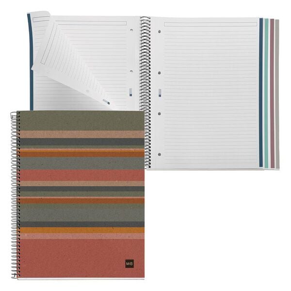Collegeblock Miquelrius Eco Desgin 4 Streifen A4 liniert, 120 Blatt