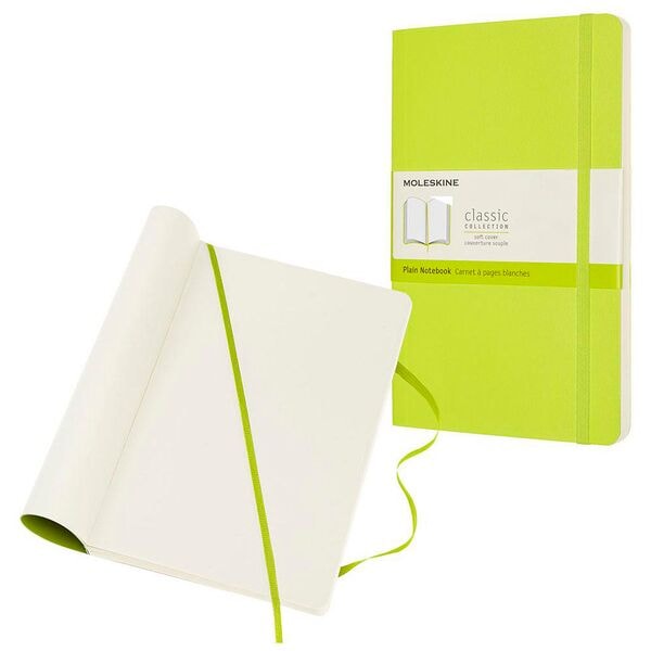 Moleskine Notizbuch Classic Collection flexibler Einband ca. DIN A5 blanko hellgrn