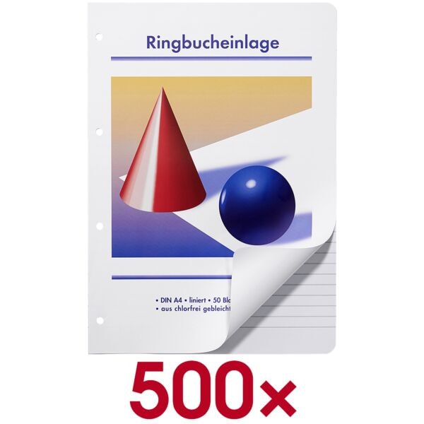 Ringbucheinlage A4 liniert 500 St�ck