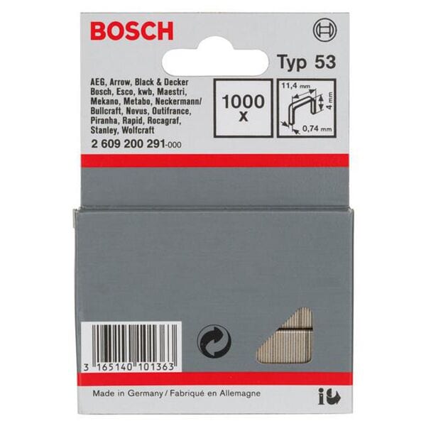 BOSCH 1000er Pack Tackerklammern �Typ 53� 4 mm
