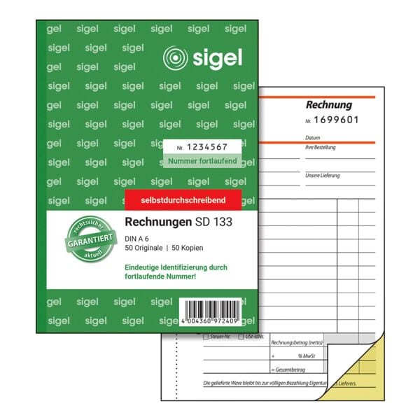 Sigel Formularbuch Rechnung SD133