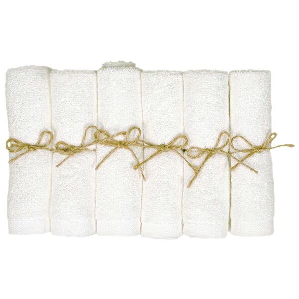 pandoo 6er-Pack Waschlappen Bambus 25,0 x 25,0 cm