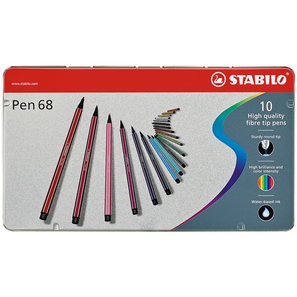 Stabilo Filzstifte �Pen 68� Metalletui (10 St�ck)