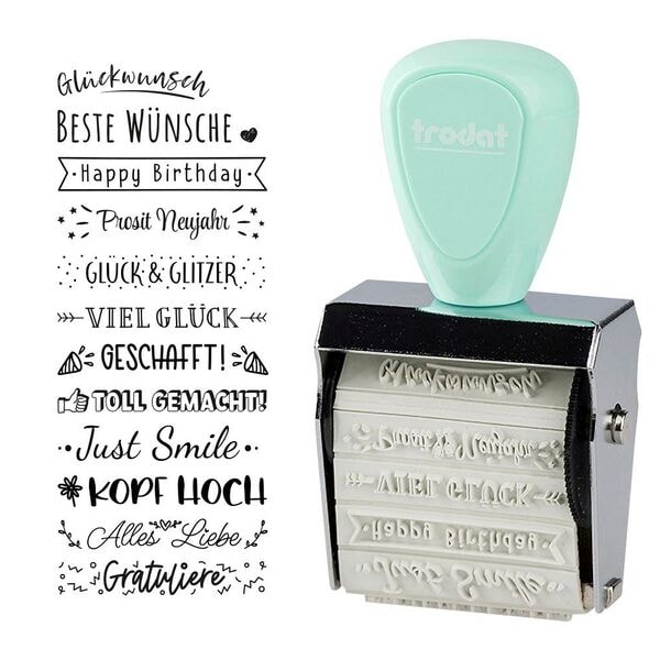 Trodat Mini-Motivstempel �Beste W�nsche� 30 x 5 mm