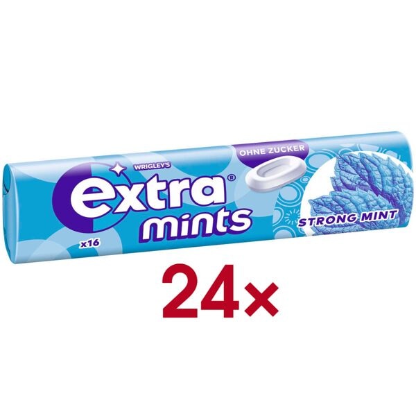 Wrigley�s Extra 24er-Pack Bonbons �mints Strong Mint� 28 g
