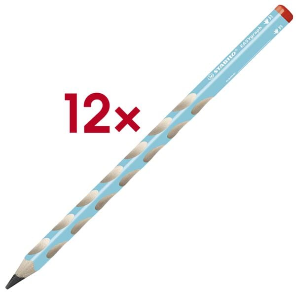 12x Bleistift STABILO EASYgraph, HB, ohne Radiergummi