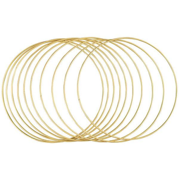 Rayher 10-tlg. Metallringe-Set beschichtet 25 cm
