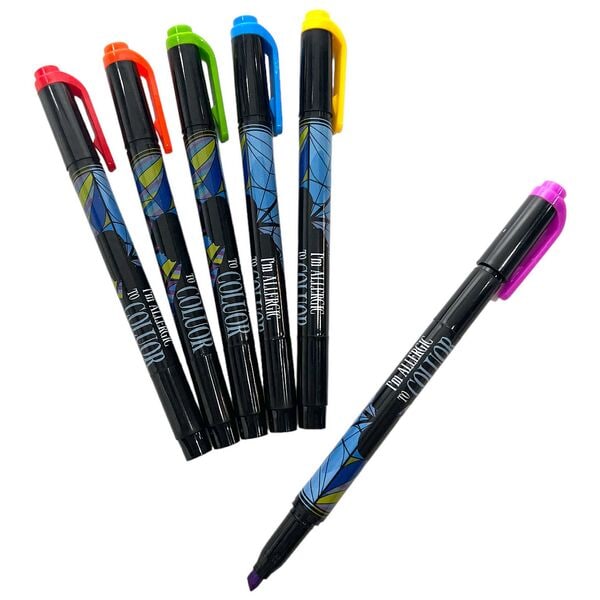 BlueSky Textmarker Wednesday Keil- und Rundspitze