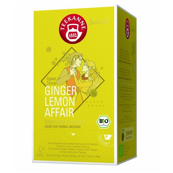 TEEKANNE Ingwertee Ginger Lemon Affair 25 St�ck Tassenportion Papierkuvert
