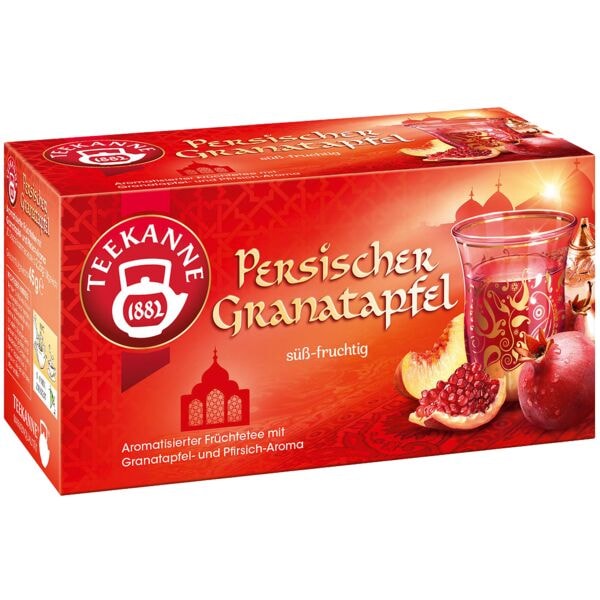 TEEKANNE Frchtetee Persischer Granatapfel 20 Stck Tassenportion Papierkuvert
