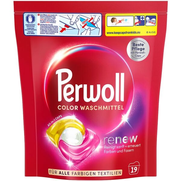 Perwoll Waschmittel All-in-1 CAPS renew 19 WL