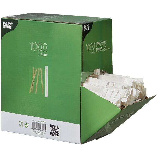 Papstar Einweg-R�hrst�bchen �pure� 1000 St�ck