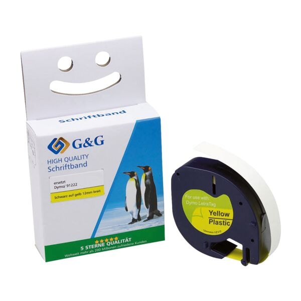 G&G Schriftband ersetzt Dymo/91222 12 mm