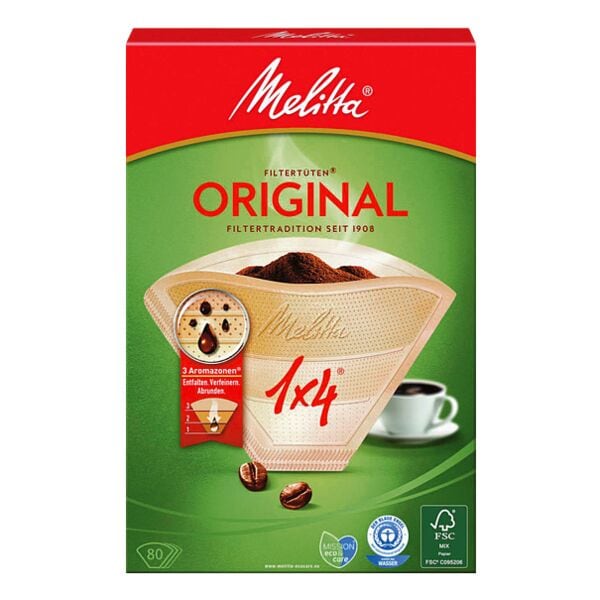 Melitta 80er-Pack Filtert�ten&reg; �ORIGINAL 1x4� braun