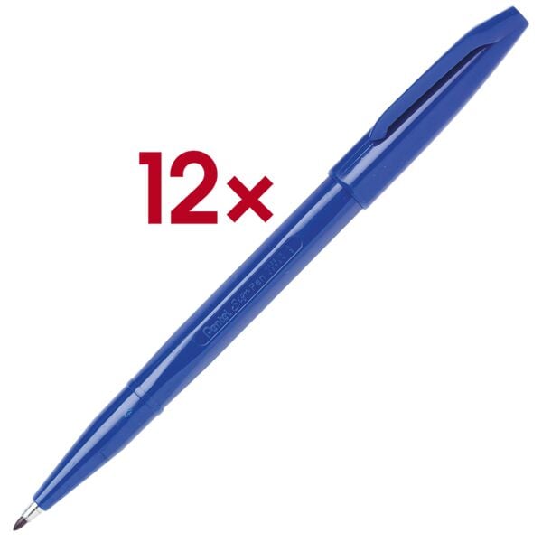 Pentel 12x Faserschreiber Sign Pen