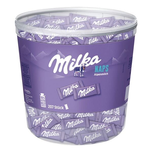 Milka Kleine Schokoladentafeln Naps 207 Portionen 1kg