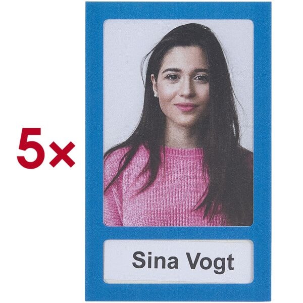 Franken Magnetrahmen Fototaschen Sonderformat blau 5 St�ck