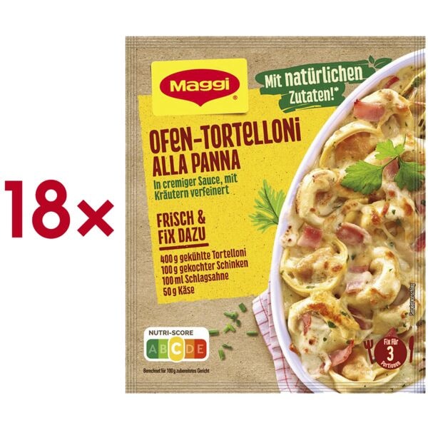 Maggi 18er-Pack Fix-Tütchen »Ofen-Tortelloni Alla Panna«