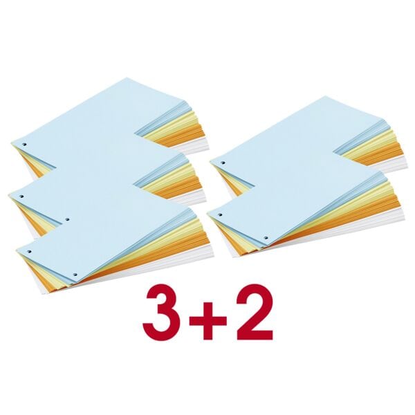 3 + 2 Aktion: OTTO Office Re Trennstreifen, Recycling-Karton Rechteck 24/10,5 cm, 500 St�ck